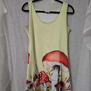 Mushroom Skater Dress Stretchy